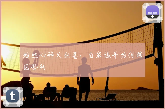 粉丝心碎又狂喜，自家选手为何跨区签约